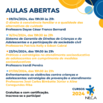 Aulas Abertas Neca - Gratuitas e com certificação - Inscreva-se e participe!